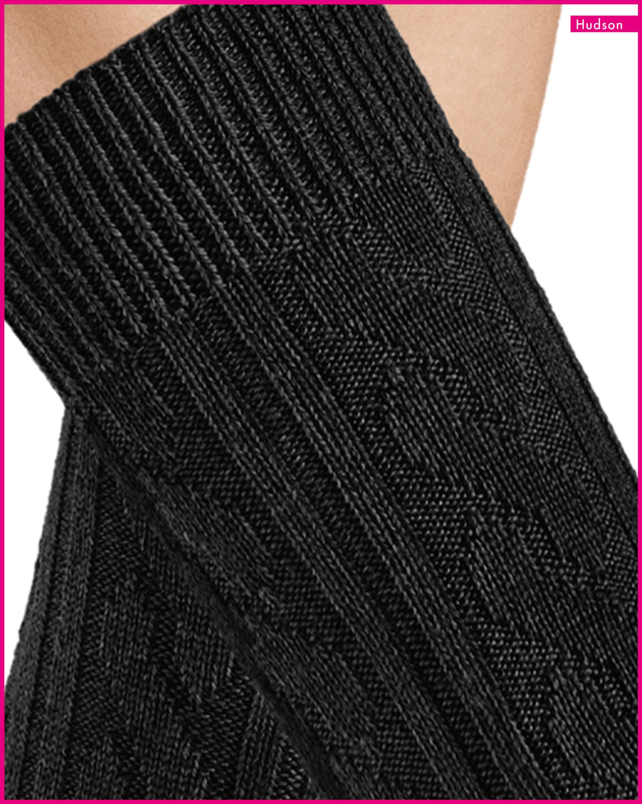 hudson-winter-plait-socken-gr-39-42-schwarz-zopfmuster image 4